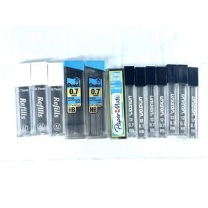 Vintage Lot of HB Hi-Polymer .7mm Mechanical Pencil Lead Pentel Papermate Unison